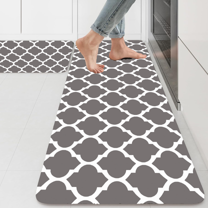 Ishro Home Premium Kitchen Mats ("18x54"& 18"x28")