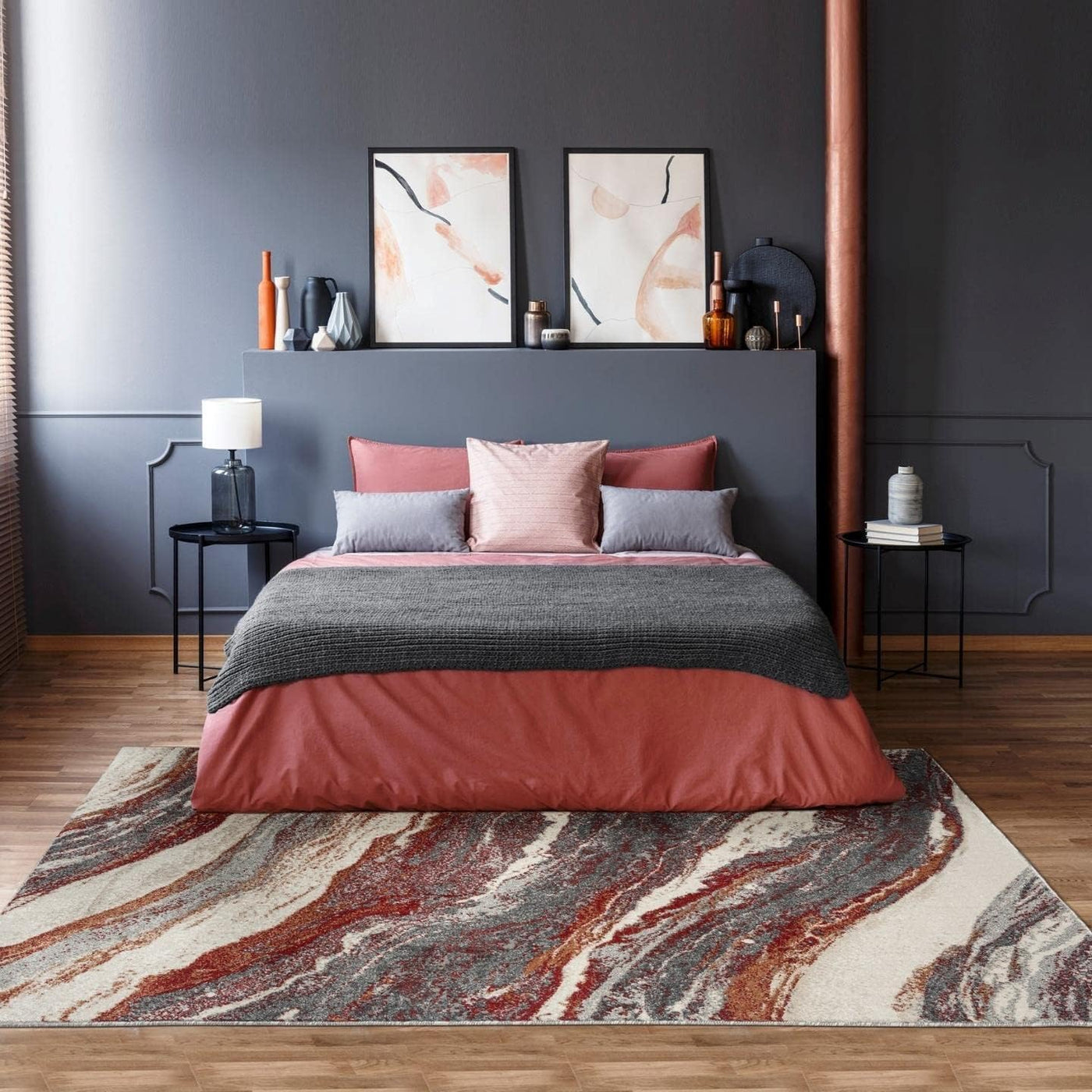 Ishro Home Premium Italian Carpets for Living Room/Bedroom/Home, Waterproof and Anti-Skid