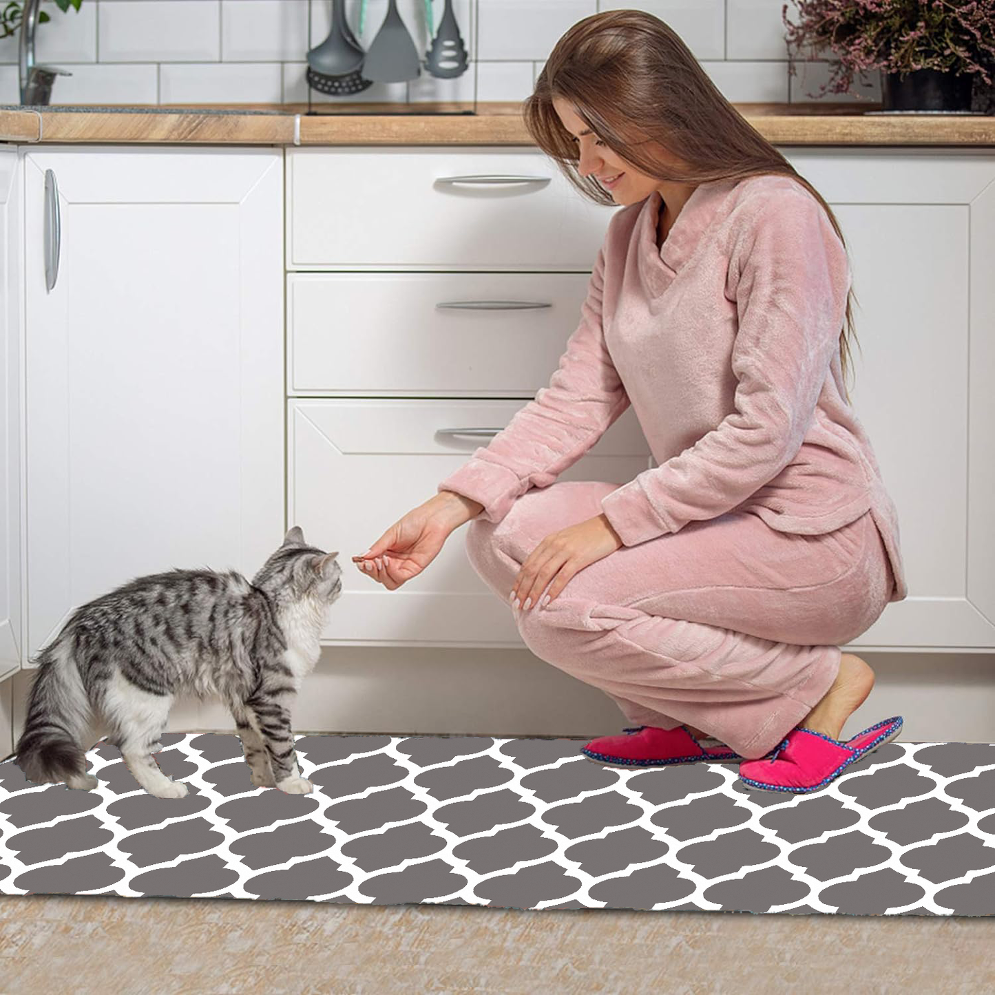 Ishro Home Premium Kitchen Mats ("18x54"& 18"x28")