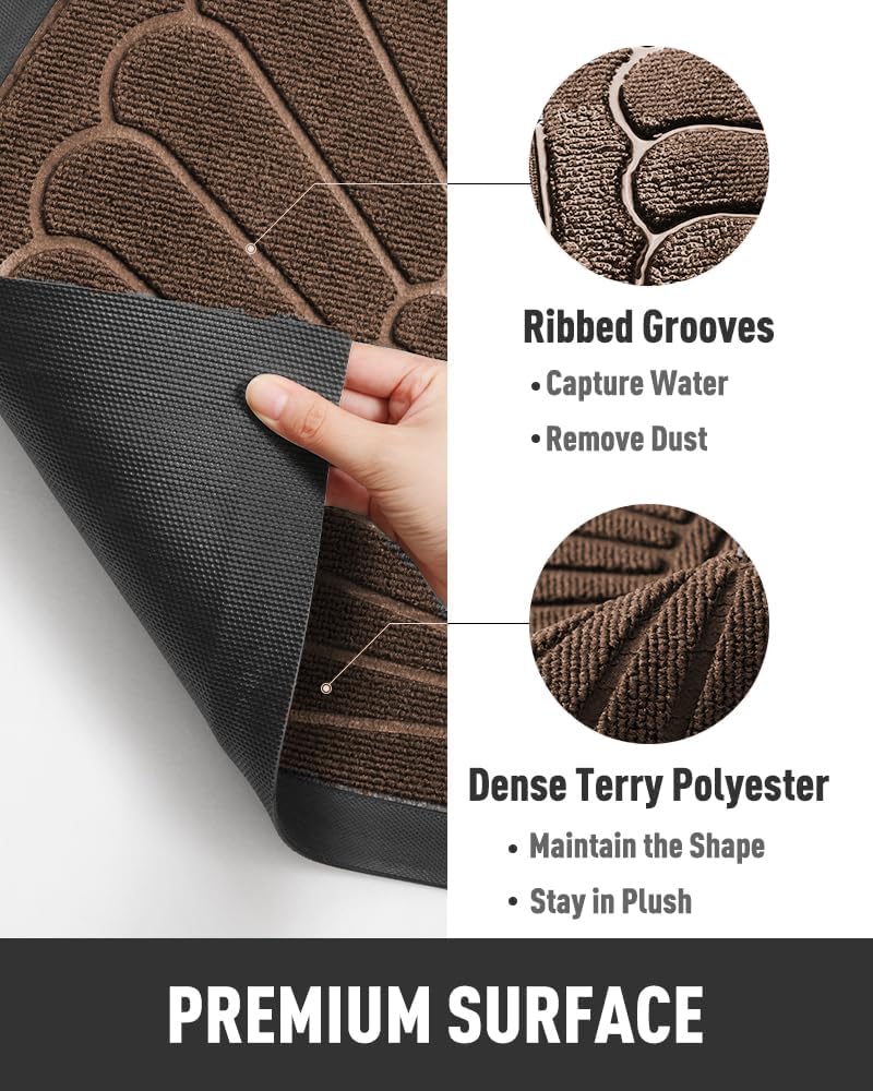 Premium Anti-Skid Semi-Circle Door Mat | Waterproof Rubber Floor Mat