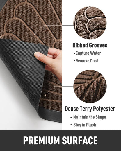 Premium Anti-Skid Semi-Circle Door Mat | Waterproof Rubber Floor Mat
