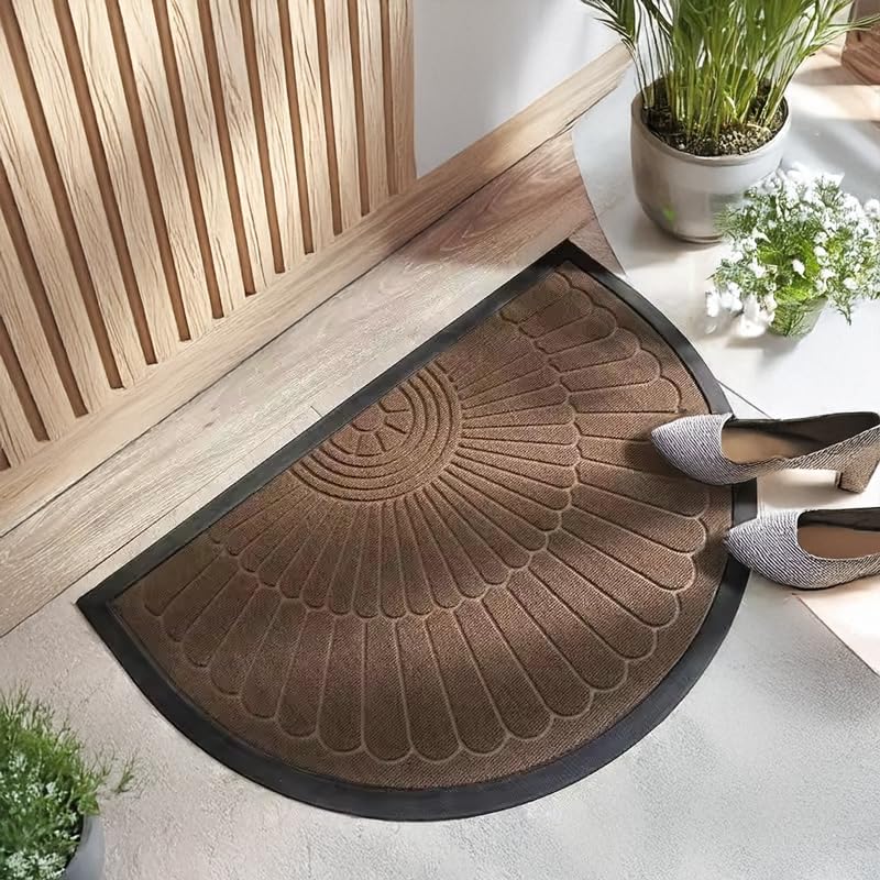Premium Anti-Skid Semi-Circle Door Mat | Waterproof Rubber Floor Mat