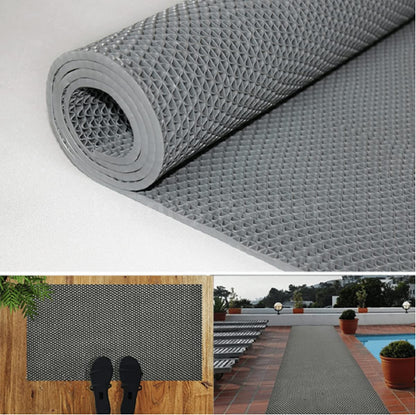 Premium Anti-Skid Rubber Bathroom & Multipurpose Mat | Waterproof | Grey (2×3 Ft)