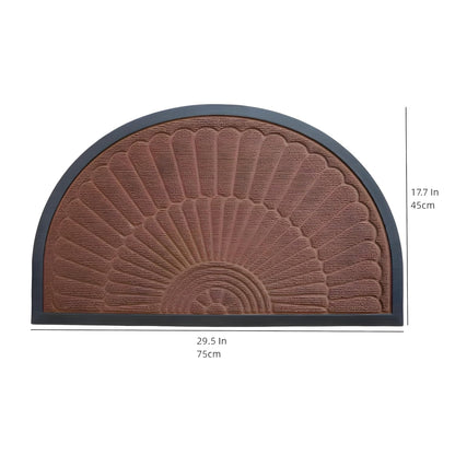 Premium Anti-Skid Semi-Circle Door Mat | Waterproof Rubber Floor Mat