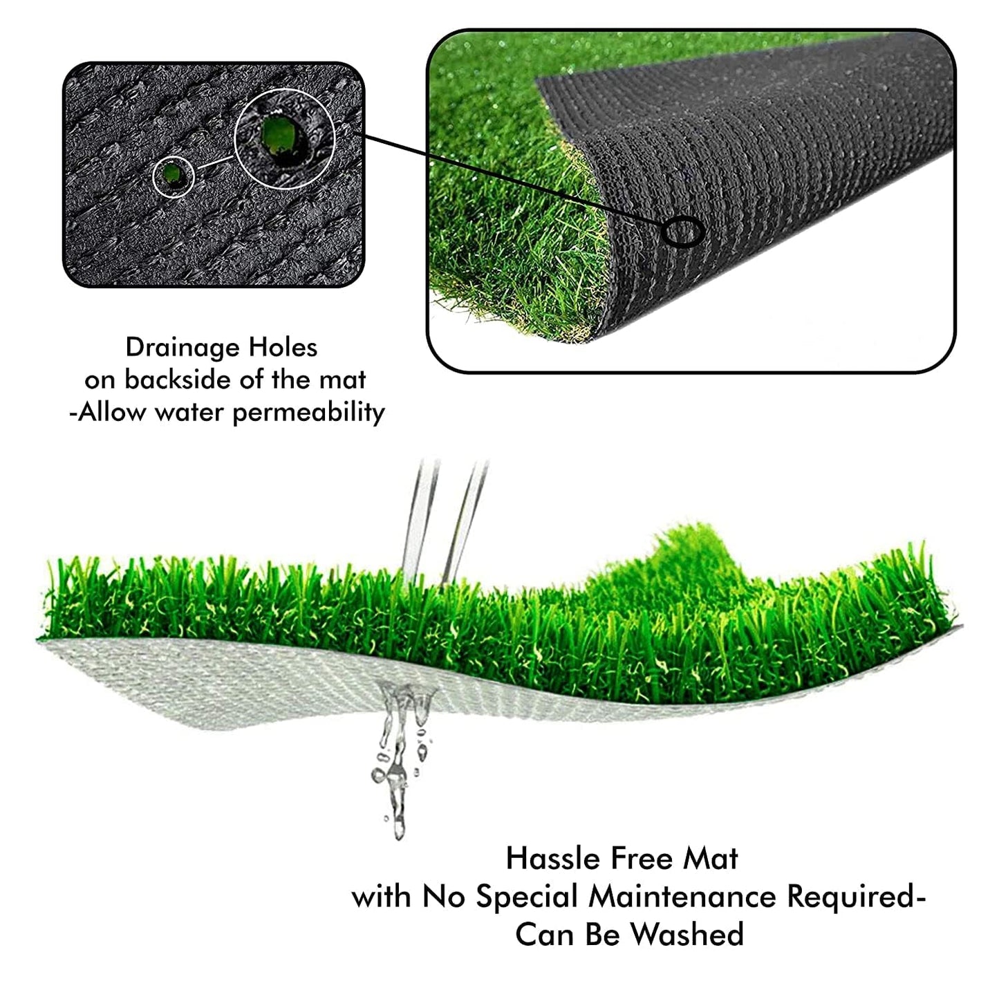 35mm Artificial Grass Mat for Balcony | Ishro Home