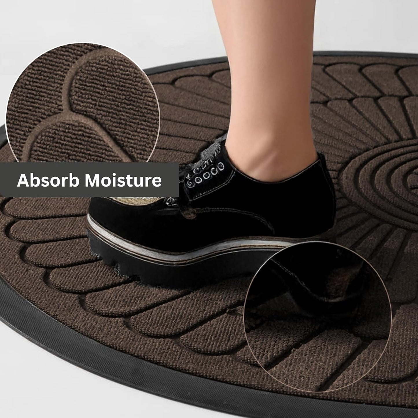 Premium Anti-Skid Semi-Circle Door Mat | Waterproof Rubber Floor Mat