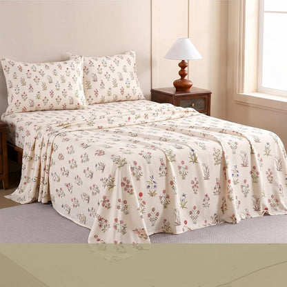 Luxury Satin Double Bedsheet with 2 Pillow Covers | Soft, Silky & Wrinkle Resistant | Zurich Meadow