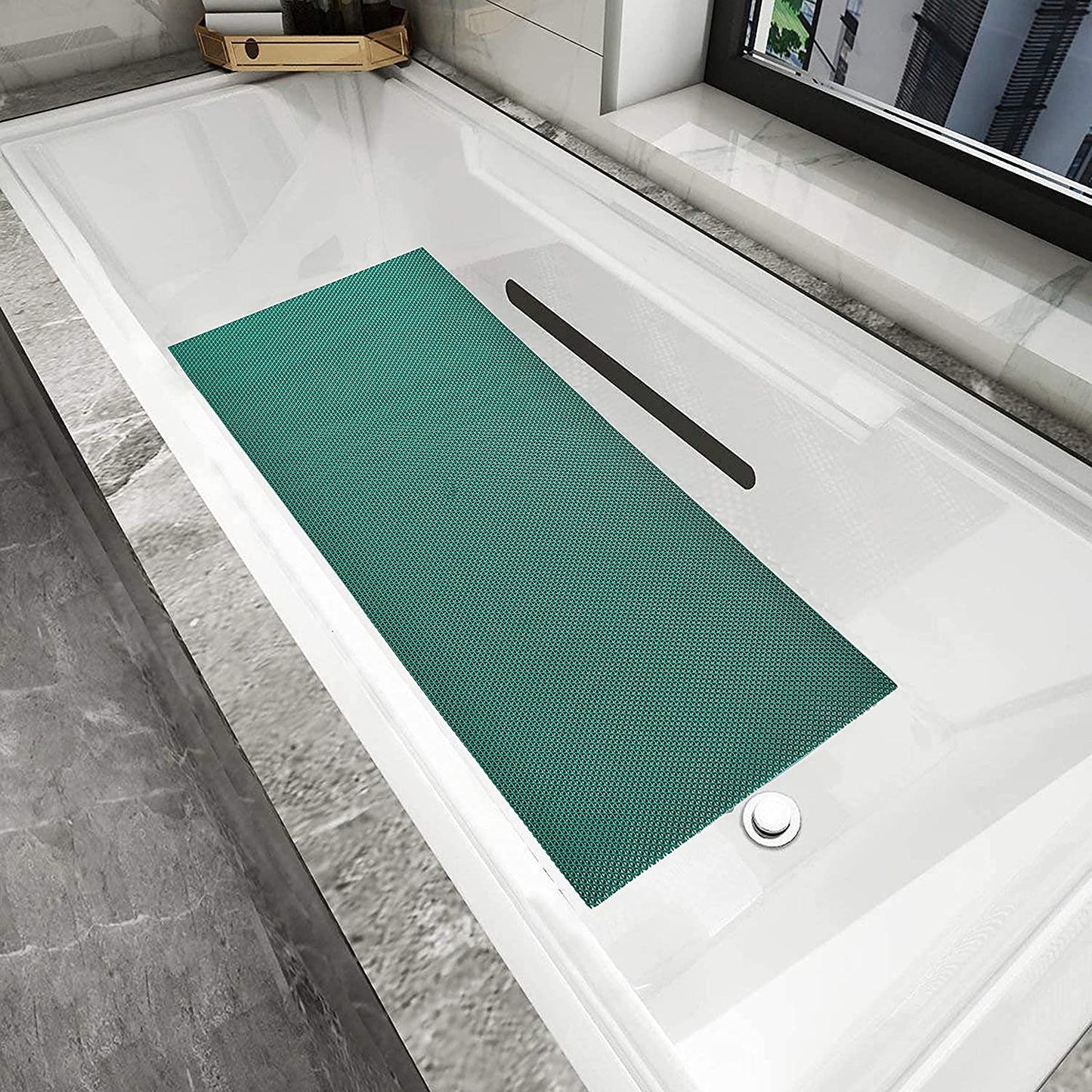 Premium Anti-Skid Rubber Bathroom & Multipurpose Mat | Waterproof | Grey (2×3 Ft)