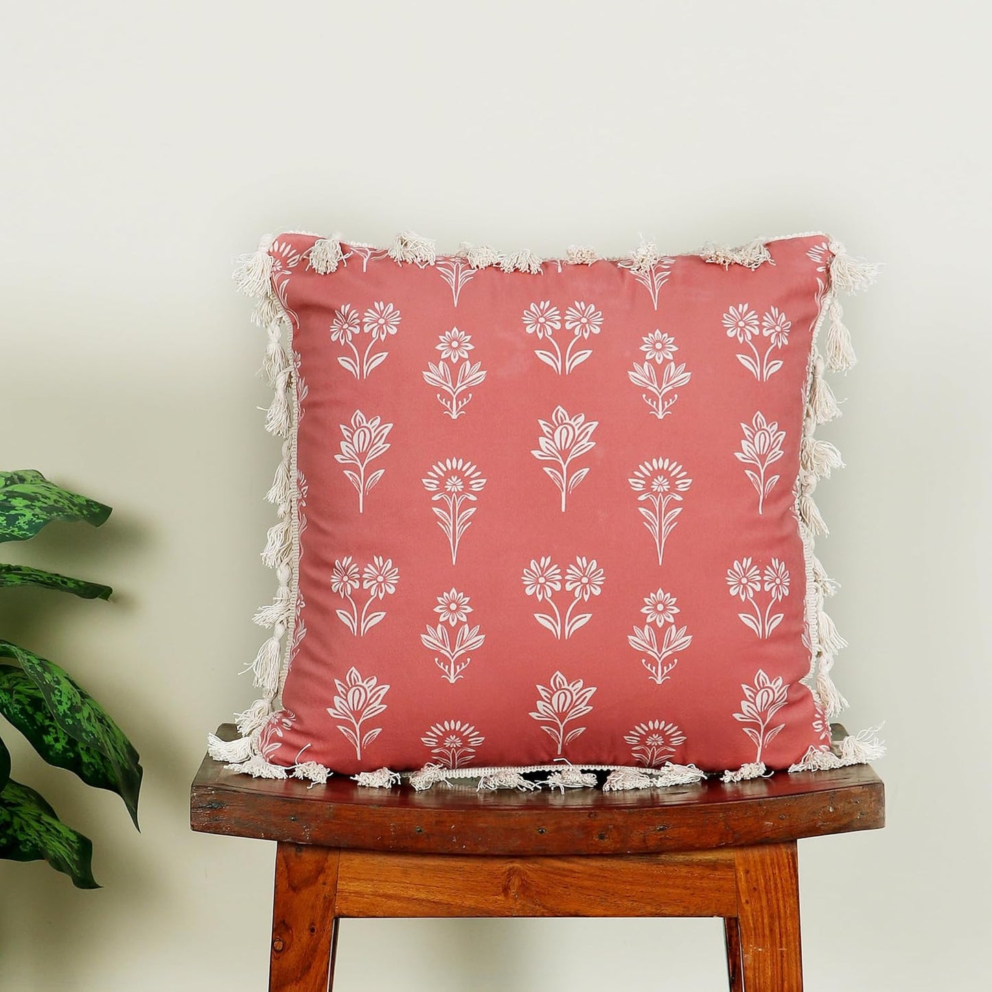 ishro home Premium Cushion Cover | Soft Frill Design | 16x16 Inch | Machine Washable