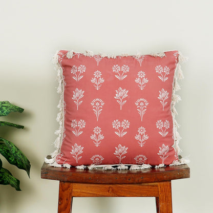 ishro home Premium Cushion Cover | Soft Frill Design | 16x16 Inch | Machine Washable
