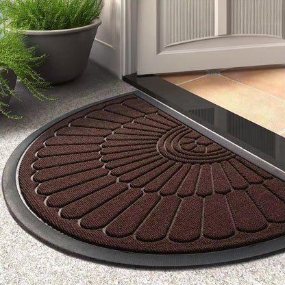 Premium Anti-Skid Semi-Circle Door Mat | Waterproof Rubber Floor Mat
