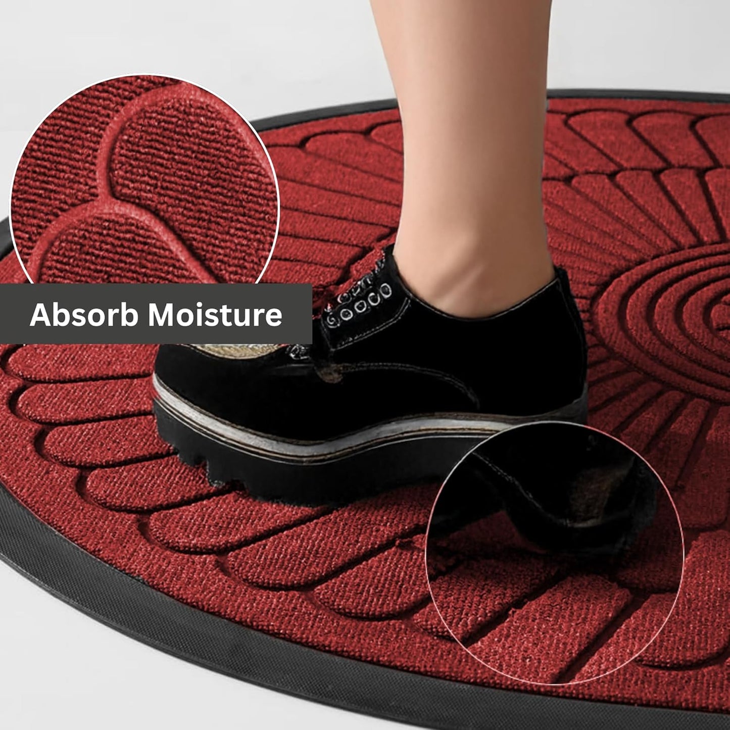 Premium Anti-Skid Semi-Circle Door Mat | Waterproof Rubber Floor Mat