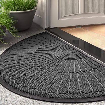 Premium Anti-Skid Semi-Circle Door Mat | Waterproof Rubber Floor Mat