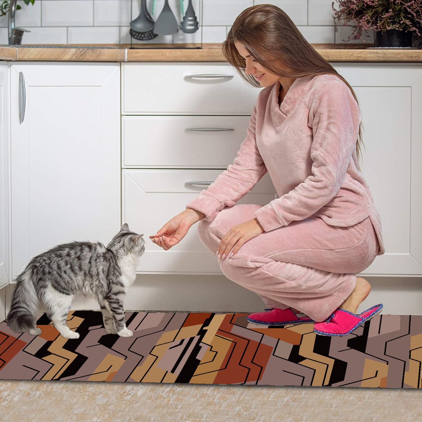 Ishro Home Premium Kitchen Mats ("18x54"& 18"x28")