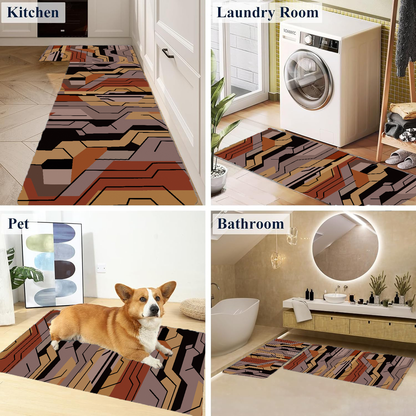 Ishro Home Premium Kitchen Mats ("18x54"& 18"x28")